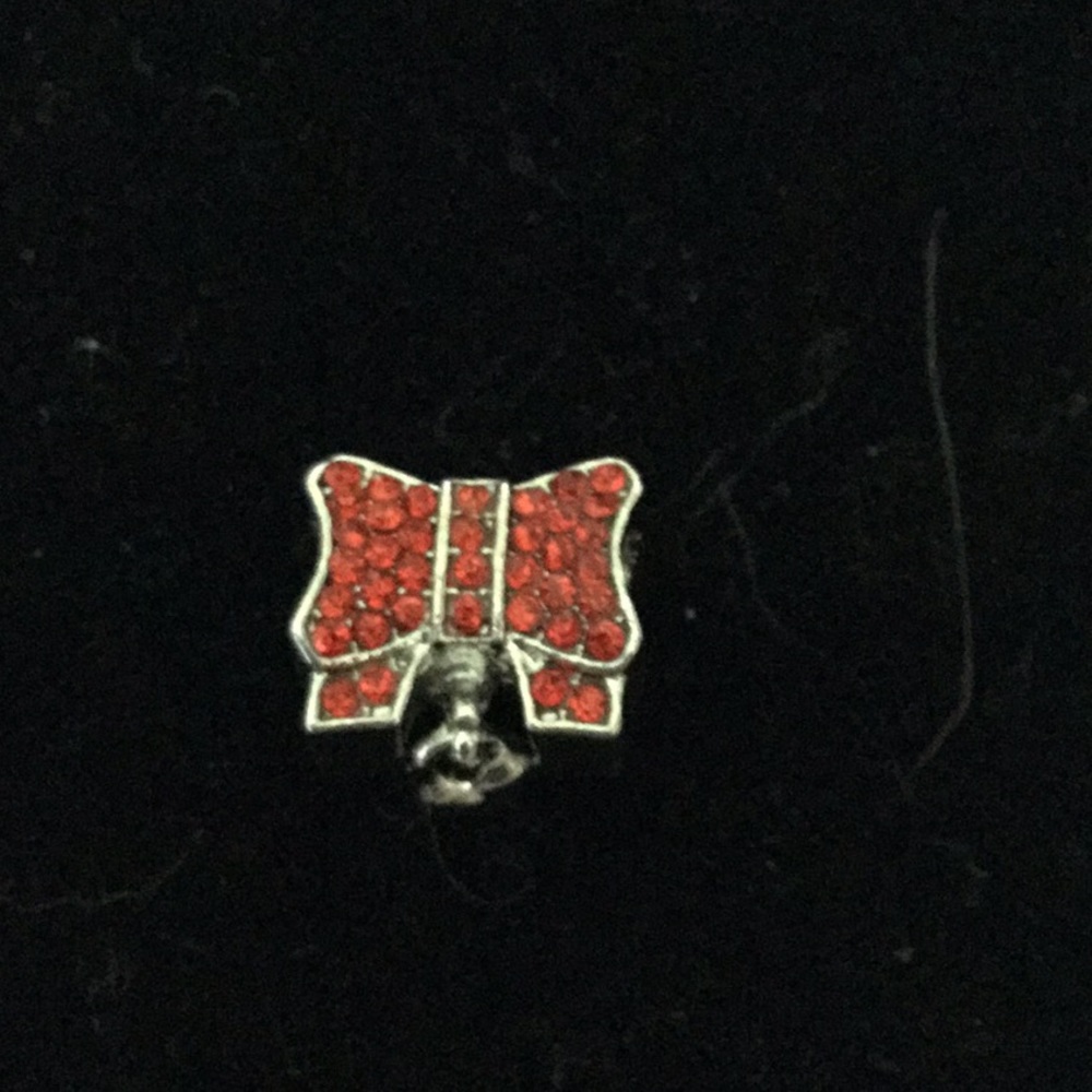 Sterling silver bowl with red sapphire crystal’s